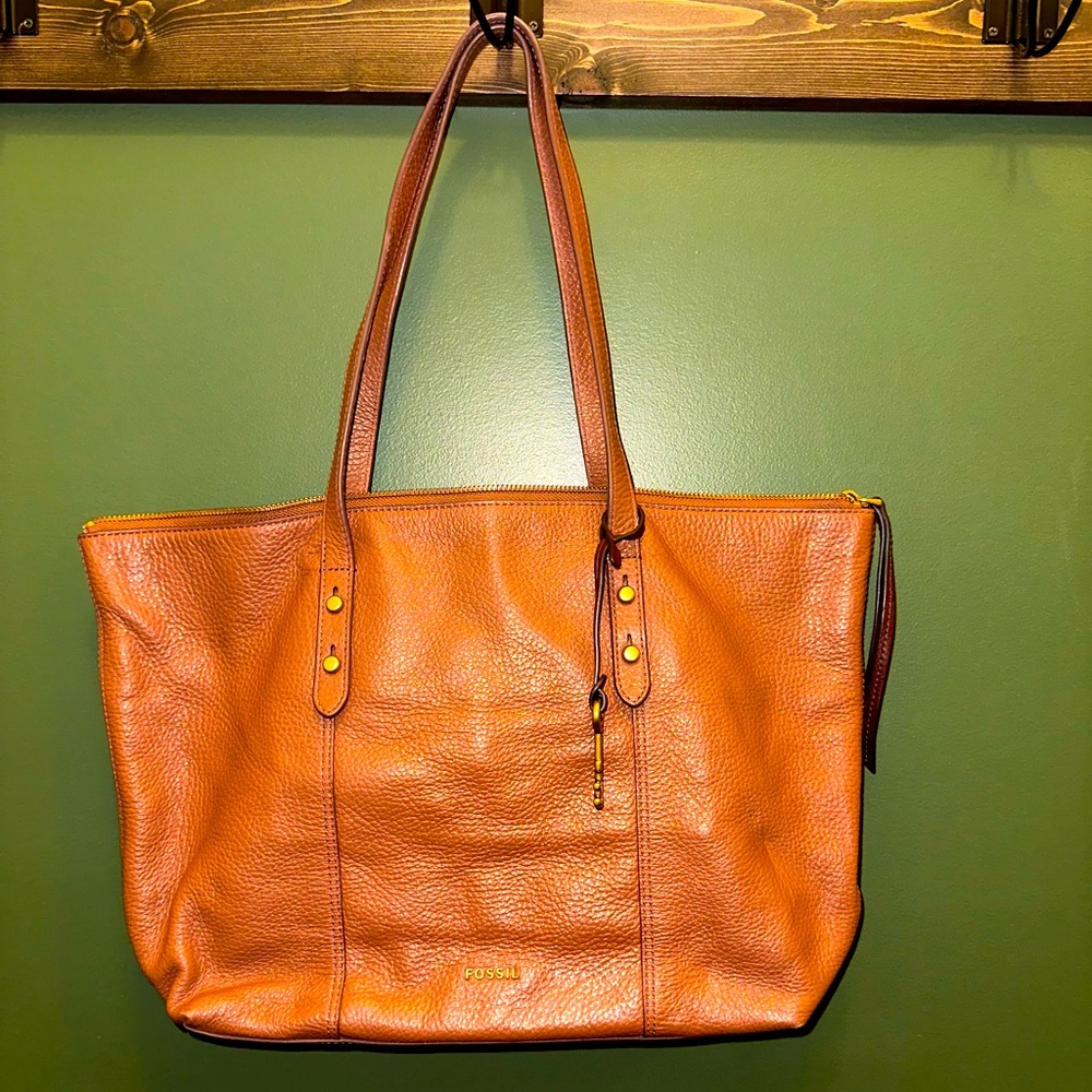 FOSSIL Jenna Tote Genuine Leather Y2K Bag - Picture 7 of 13